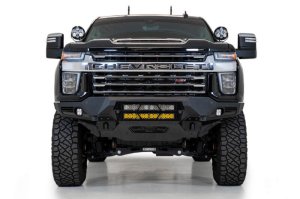 Chevrolet 2500 Front Bumper - Addictive Desert Designs - Bomber - Hammer Black with Satin Black Panels - `20-`27 Chevrolet 2500 Front Bumper - Addictive Desert Designs - Bomber - Hammer Black with Satin Black Panels - `20-`27